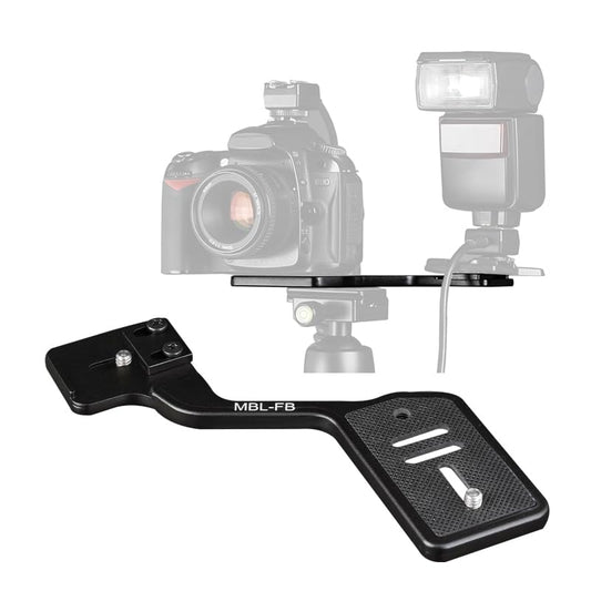 Manbily Camera Flash Brackets, Aluminum Tripod Camera Mount Extension Bar with 1/4" Screw for DSLR LED Light Video Microphone