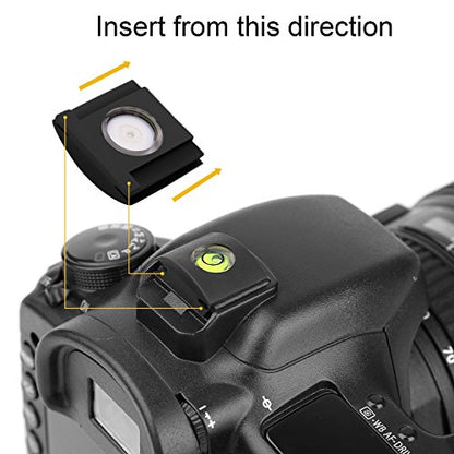 Hot Shoe Level, 4Pack ChromLives Shoe Bubble Level Camera Hot Shoe Cover 2 Axis Bubble Spirit Level Compatible with DSLR Film Camera Canon Nikon Olympus,Combo Pack - 2 Axis and 1 Axis