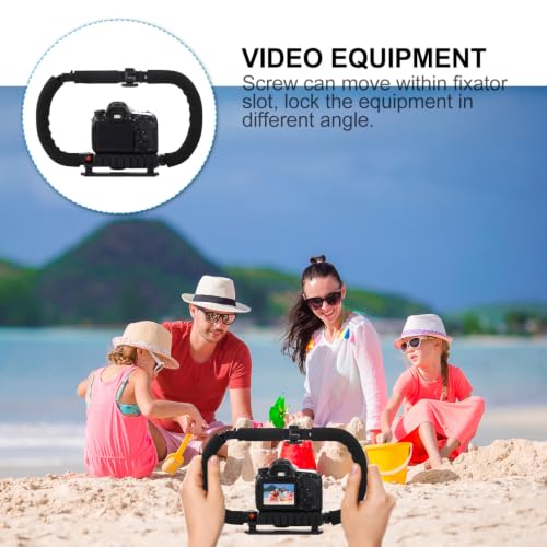 Zerodeko Foldable Dual-Handle Smartphone Video Rig Stabilizer for Handheld Camera Support Bracket, Compatible with Various Smartphones, Professional Video Recording Grip for Vloggers