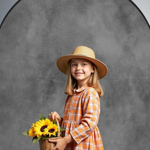 Kate Collapsible Backdrop Pop-up Photo Backdrops Folded Grey Teal for Photography, for Video, for Broadcast, 5x6.5ft