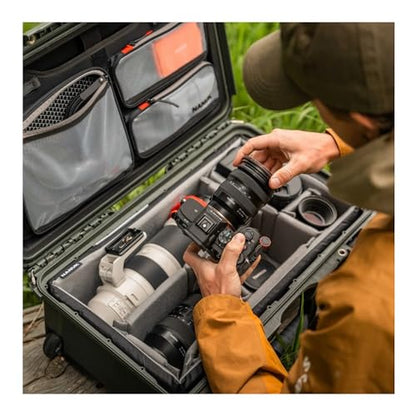 Nanuk 935 Pro Photo Kit – Waterproof Travel Camera Hard Case with Padded Dividers and Wheels, 22” x 14” x 9” - Dustproof and Impact Resistant, Airline Carry-On Approved – Blue | IP67 Waterproof Nk-7 Resin, Powerclaw Latches, Padded Divider and Lid Organiz