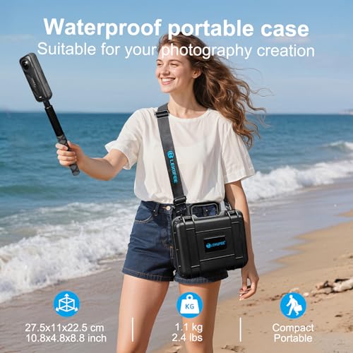 Lekufee Waterproof Carrying Case for Insta360 X5, Insta360 X4 Air, Insta360 X4, Insta360 X3 Camera and Other Accessories(Case Only)