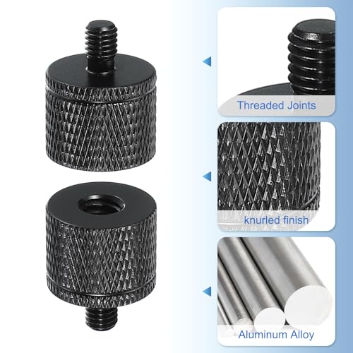 PATIKIL Tripod Screw Adapter 1/4" Female to M5 Male, Tripod Nut Connectors Camera Mount Screw Camera Double Head Converter for Microphone Holder Magic Arm Accessories - size: 1/4" to M5