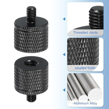 PATIKIL Tripod Screw Adapter 1/4" Female to M5 Male, Tripod Nut Connectors Camera Mount Screw Camera Double Head Converter for Microphone Holder Magic Arm Accessories - size: 1/4" to M5