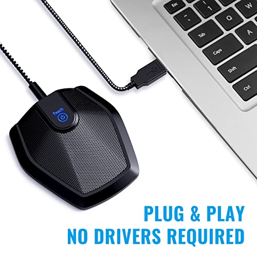 TONOR Conference USB Microphone, Omnidirectional Condenser PC Mic for Video Conference, Recording, Skype, Online Class, Court Reporter, Plug & Play Compatible with Mac OS X Windows PC Compute, G11 - style: Microphone