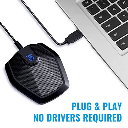 TONOR Conference USB Microphone, Omnidirectional Condenser PC Mic for Video Conference, Recording, Skype, Online Class, Court Reporter, Plug & Play Compatible with Mac OS X Windows PC Compute, G11 - style: Microphone