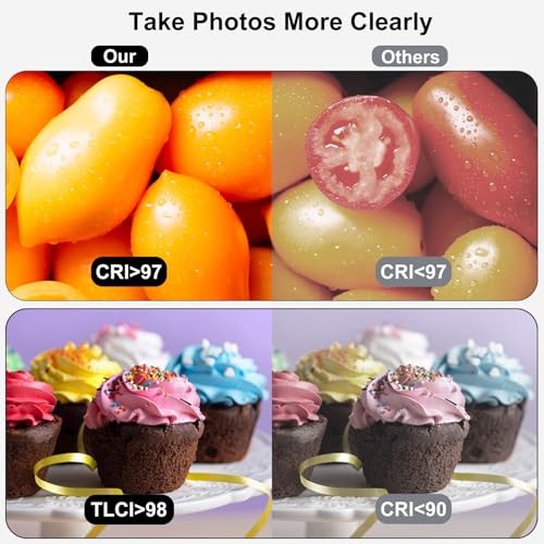 BENOISON Light Box Photography 16"x16" Portable Shooting Tent with 120 LEDs & 6 Backdrops for Jewelry Watches Cosmetics Food Photography