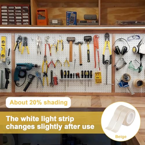 2PCS Light Dimming Tape 0.78inx32.8ft LED Light Strip Masking Tape for Moderate Light Blocking, Beige - color: Beige