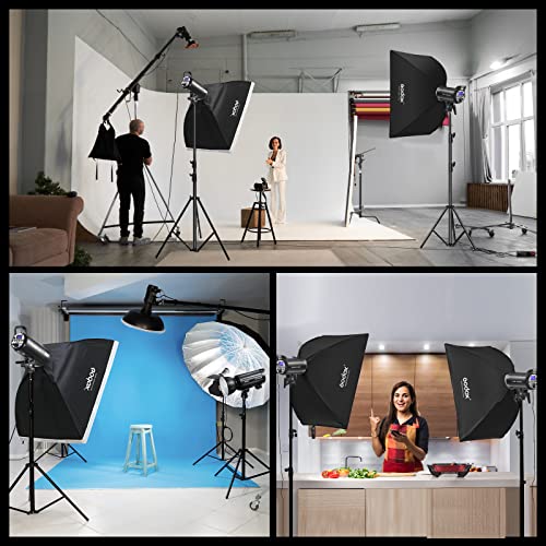 Godox SK400II-V 400Ws Photo Studio Strobe Monolight with Bowens Mount & LED | GN65, 0.1-1.5s Recycle Time, Bowens Mount, 10W LED Modeling Lamp for Studio Product Photography, Portraits Shooting, 110~120V