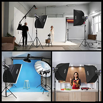 Godox SK400II-V 400Ws Photo Studio Strobe Monolight with Bowens Mount & LED | GN65, 0.1-1.5s Recycle Time, Bowens Mount, 10W LED Modeling Lamp for Studio Product Photography, Portraits Shooting, 110~120V