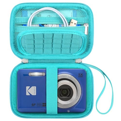 Canboc Carrying Case for KODAK PIXPRO FZ55/ FZ45/ FZ43/ FZ53 16MP Digital Camera, Video Vlogging Camera Bag, Zipper Mesh Pocket fit Cable, Green (Case Only) - color: Regular-Green