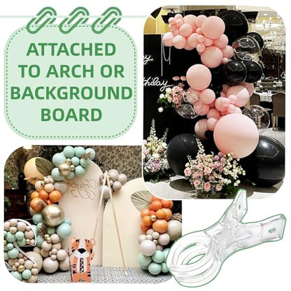 14 Pack Clear Balloon Arch Clips, 3.5" Plastic Transparent Clamps Heavy Duty Spring Clamps for Balloon Arch, Birthday Decoration Crafts Woodworking Photography Studios - style: 14 PCS