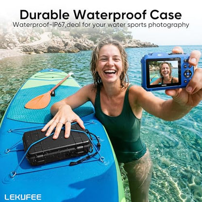 Lekufee Travel Waterproof Hard Case for Kodak PIXPRO WPZ2 Digital Camera, Battery, and other Accessories(Case & Bag Only)