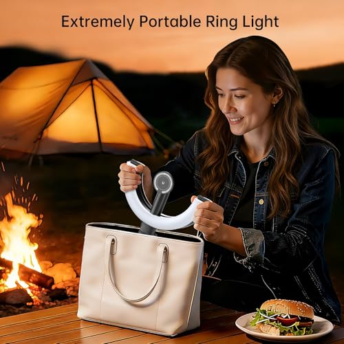 10.2" Magnetic Ring Light with 64" Tripod for iPhone Mag Safe, 5000mAh Rechargeable Ring Light with Stand, 3000k-6500K Phone Tripod with Light for Video, Photography, Live Stream, TikTok, YouTube
