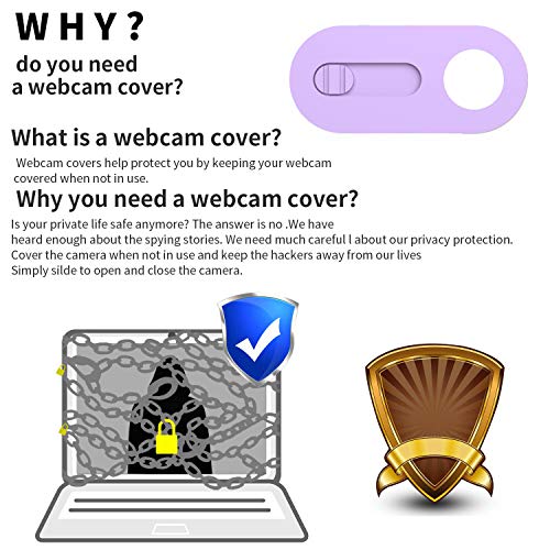 Webcam Cover Slide 6 Pack Ultra Thin 0.027 Inch Laptop Camera Cover Slide Multicolored for Desktop, PC, Tablet, Smartphone, MacBook, iMac, iPad Protect Your Privacy and Security