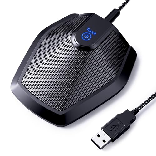 TONOR Conference USB Microphone, Omnidirectional Condenser PC Mic for Video Conference, Recording, Skype, Online Class, Court Reporter, Plug & Play Compatible with Mac OS X Windows PC Compute, G11 - style: Microphone