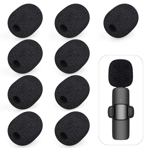 9 Pcs Mini Wireless Foam Microphone, Lavalier Microphone Sponge Mini Foam Cover Set to Reduce Plosive and Better Highlight the Vocals, Washable and Windproof Wind Screen - size: Windscreen 9PC