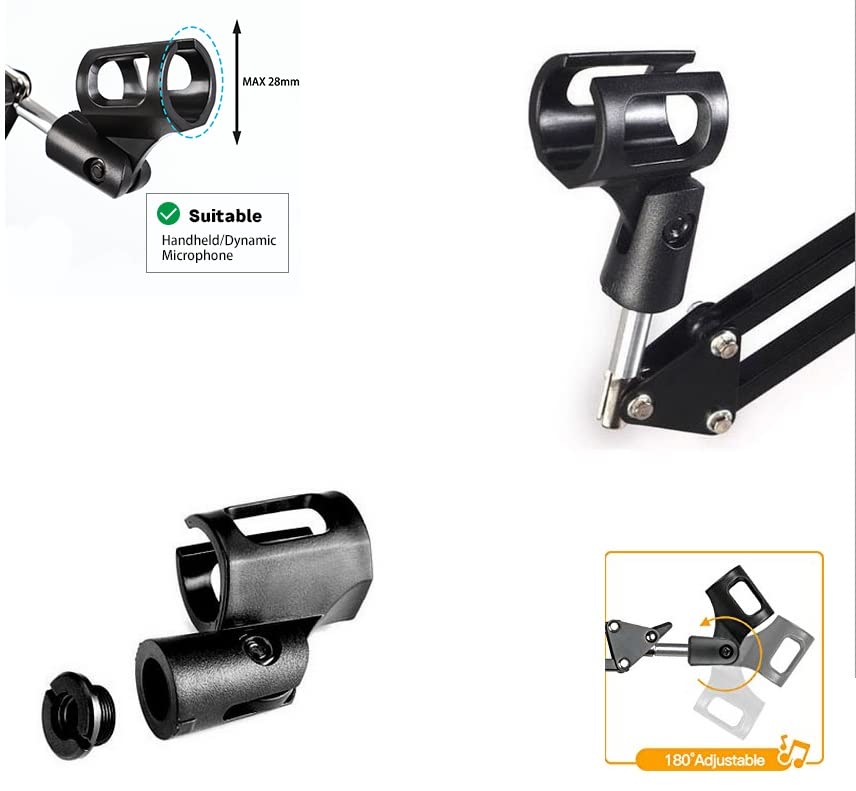 Microphone Wall Mount, Ceiling Holder Stand compatible with Blue Yeti X Nano Snowball and Shure HyperX Razer Microphones