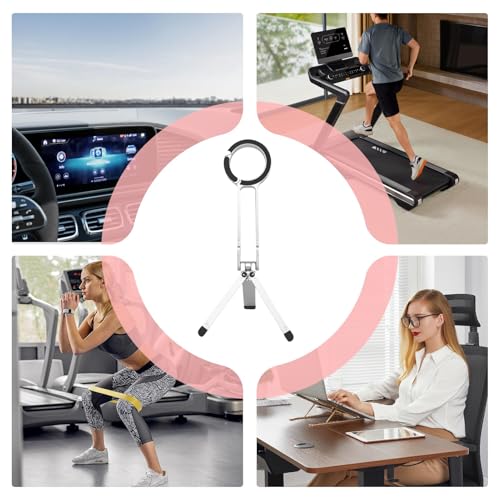 Foldable Magnetic Tripod - Aluminum Adjustable Stand, Strong Grip Holder, Compact Lightweight Mount | Phone Tripod for Outdoor Desk Home Supplies Video Calls Streaming Filming Entertainment Viewing - color: Silver