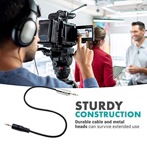 Movo MV-RC100 3.5mm Male Line-in to Male Microphone Attenuator Cable for HDSLR Cameras