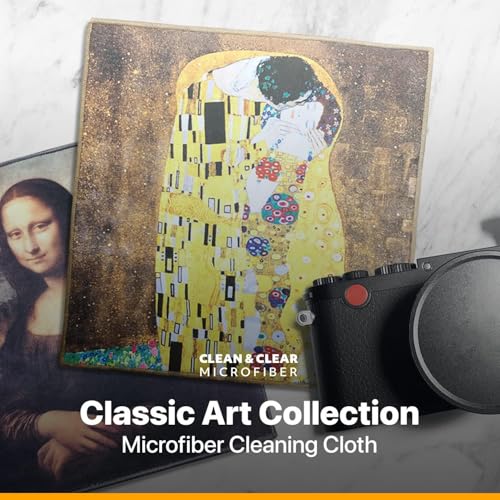 Large Microfiber Cleaning Cloths [5 Pack] – Classic Art “Gleaners” Design, Premium Lens Cleaning Cloth for Cameras, Glasses, Screens & Electronics - color: Gleaners, size: 5 Pack