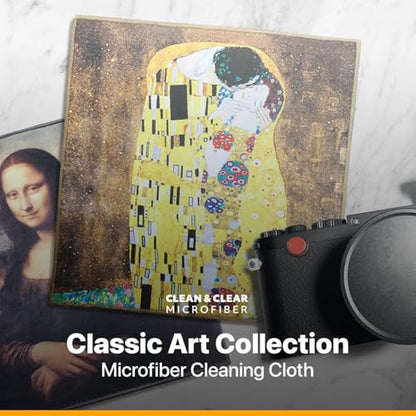 Large Microfiber Cleaning Cloths [5 Pack] – Classic Art “Gleaners” Design, Premium Lens Cleaning Cloth for Cameras, Glasses, Screens & Electronics - color: Gleaners, size: 5 Pack