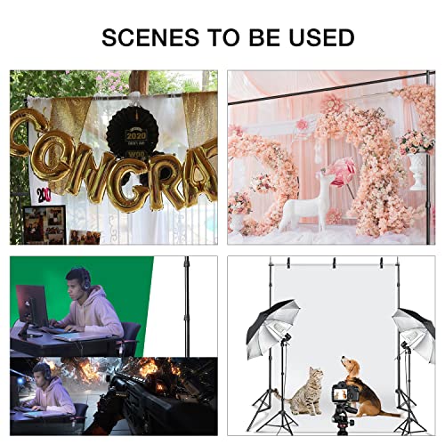 Yesker 8.5X10ft Background Stand Backdrop Support System Kit Photo Video Studio Adjustable Backdrop Stand for Photoshoot Photography Parties Wedding with Carrying Bag - size: 8.5x10ft Backdrop Stand