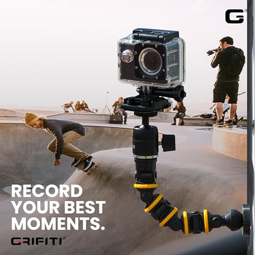 GRIFITI Nootle Recon 5 Flex Arm Leg Magnetic Foot Mini Ball Head Camera Mount Stand Magnetic Foot 6 Inch Flexible Mini Ball Head Attaches to Steel or Other Magnet Surfaces - style: 5 Flex Arm Leg + Mini Ball Head