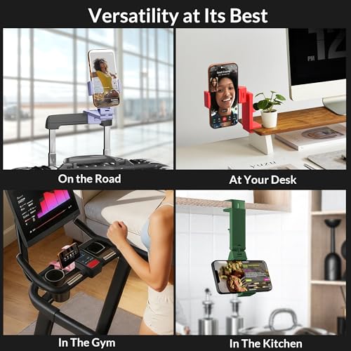 Perilogics Airplane Phone Holder Mount Universal in Flight Hands Free Viewing with Multi-Directional Dual 360 Degree Rotation (Lavender) - color: Lavender