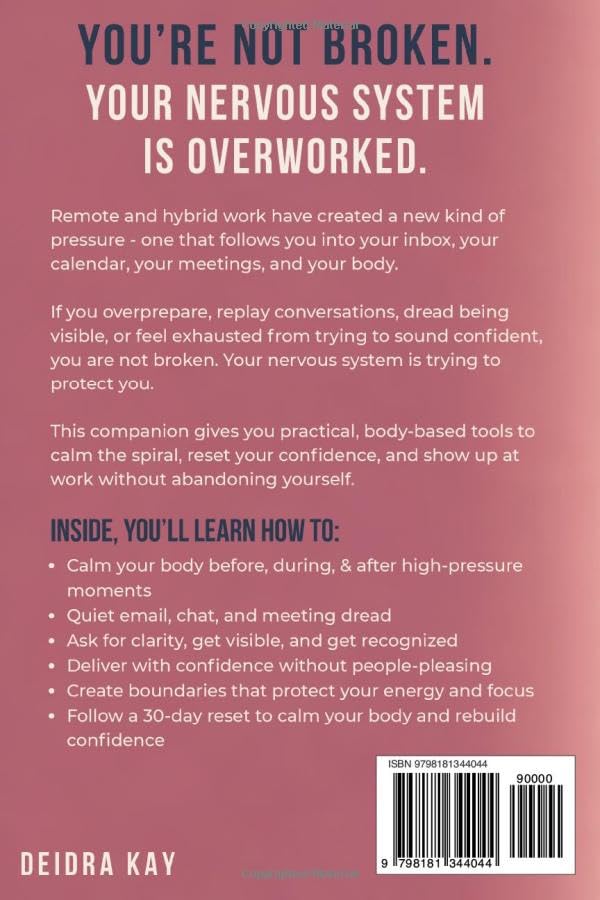Remote Work Anxiety: A Companion for Women Who Dread the Meeting: A Nervous-System Reset to Calm Nerves, Quiet Email and Chat Dread, and Deliver ... (Nervous-System Reset Companion Series)