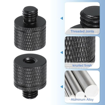 PATIKIL Tripod Screw Adapter 1/4" Female to M8 Male, Tripod Nut Connectors Camera Mount Screw Camera Double Head Converter for Microphone Holder Magic Arm Accessories - size: 1/4" to M8