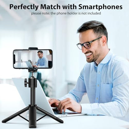 Webcam Tripod, EMEET Professional Webcam Mini Tripod, Adjustable Heights with 360° Swivel Head, Portable&Lightweight, Stable Use, Universal Compatible for Most Webcams/Phones/GoPros/Mirrorless Cameras