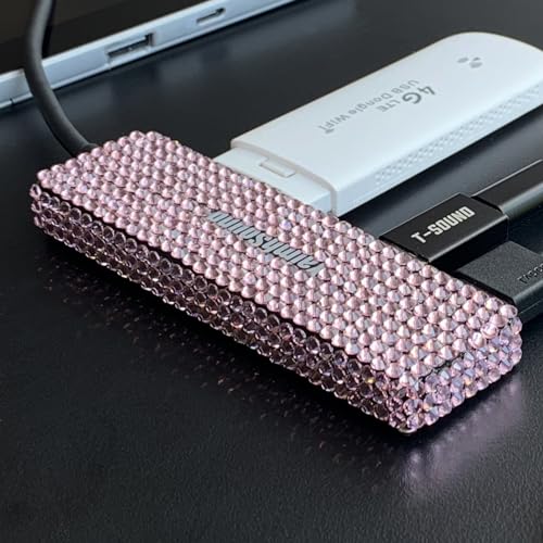 USB to USB C Adapter, YaimhSound Multi USB Port for Laptop, Pink USB Hub 3.0 for PC, MacBook, Mac Pro, Surface, Flash Drive, SSD, Keyboard, Mouse, Camera, Gaming - size: Pink A+C to 4 USB