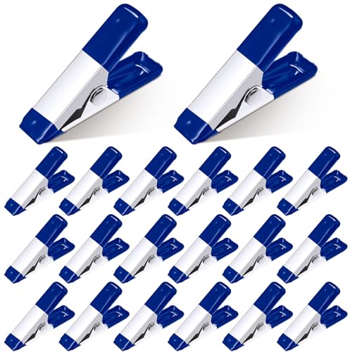 Honeydak 100 Pcs 2 Inch Mini Metal Spring Clamps Bulk 3/4 Inch Jaw Opening Rubber Tips Clips Small Spring Clips Heavy Duty Clamps for Crafts Backdrop Garden Photo Studio Wood Working DIY(Blue) - color: Blue