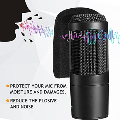 Audio Technica Mic Stand AT2020 with Shock Mount Foam Windscreen, AT2020 Microphone Stand with Pop Filter Shock Mount for Audio Technica AT2020 AT2020USB+ AT2035 ATR2500 Condenser Microphone