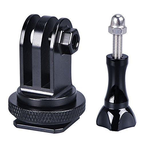 Smatree Full Aluminum Tripod Screw to DSLR Camera Flash Cold Shoe Mount Adapter Compatible for Gopro Hero 13/12/11/10/MAX/9/8/7/6/DJI OSMO Action 5 pro, Aluminum Shoe Mount Adapter