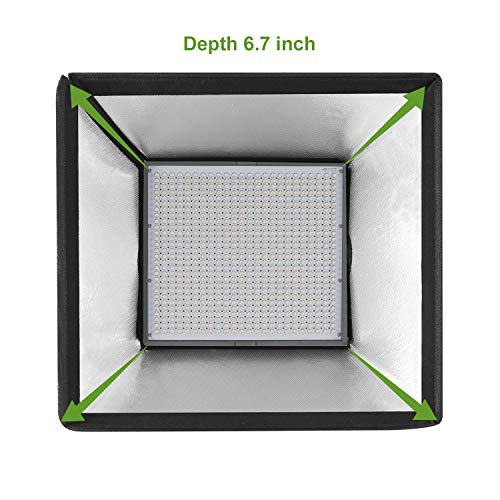 GVM Foldable Softbox Diffuser with Grid Beehive for GVM 50RS 672S MB832 520LS 520S 1200D Series LED Panel Lights, Video Lights, Suitable for Portrait Photography, Video Lighting, 14.9 x 15.7