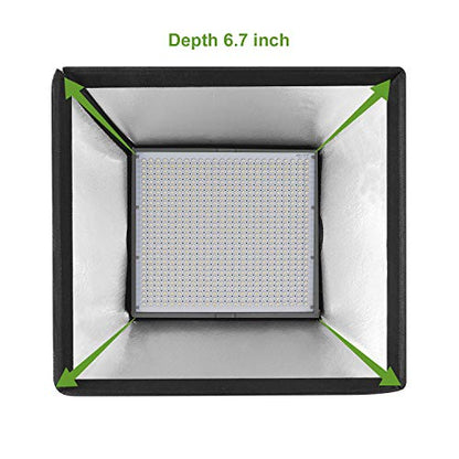 GVM Foldable Softbox Diffuser with Grid Beehive for GVM 50RS 672S MB832 520LS 520S 1200D Series LED Panel Lights, Video Lights, Suitable for Portrait Photography, Video Lighting, 14.9 x 15.7