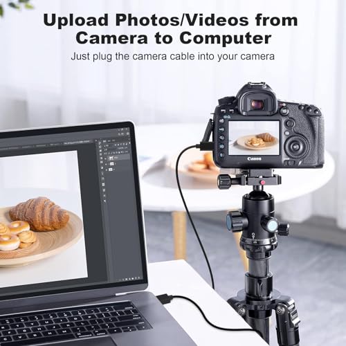 Camera USB Cable Compatible with Sony Alpha A6000 A6600 A6500 A6300 A6400 A5100 A5000, A77II A7IIK A99II, Cyber-Shot DSCHX200V, DSCHX400, DSCHX80, DSC-WX800 Data Charger Cord, 5FT