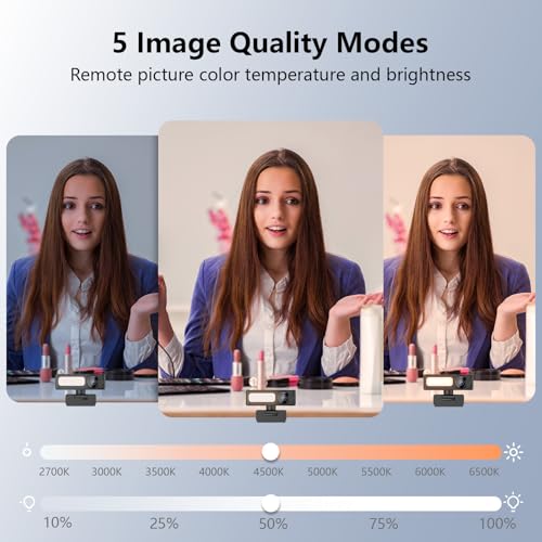 2K Webcam for PC, Dual AI Noise-Cancelling Mics Autofocus, Auto Light Correction,120° FOV,Privacy Cover,Plug and Play Computer Camera for Microsoft Teams/Zoom/Skype,Black