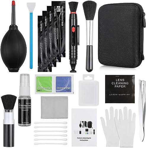 14-in-1 Camera Lens Cleaning Kit - Mirrorless & DSLR Sensor Cleaning Kit for Canon, Sony, Nikon Including Lens Blower, Detergent, Swabs, Cloth, Pen, Brush - size: 14 IN 1