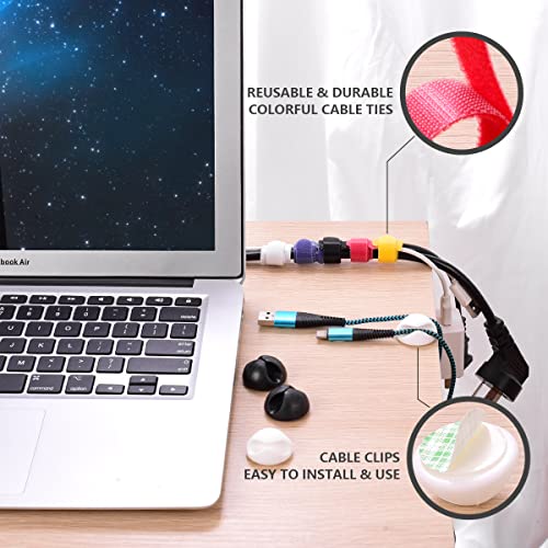 Cable Management Box Large - Wooden Grain Cable Organizer Box to Hide Wires&Power Strips,TV&Desk Computer Wires,with Cable Clips&Reusable Cable Ties for Home&Office(Black) - color: Wooden Black