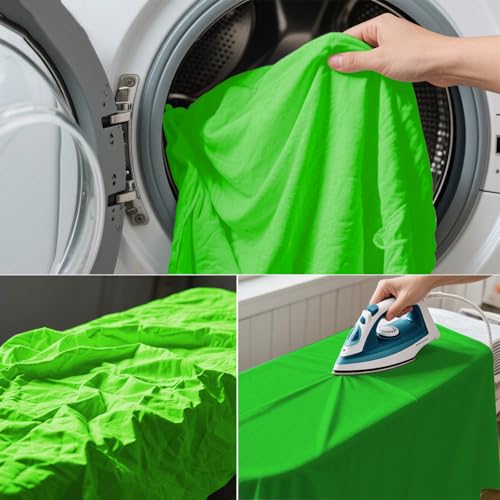 Green Photo Backdrop for Photoshoot Background Photography 5x7ft | Polyester, Chroma Key, Live Streaming, Zoom Video Studio, Online Courses - color: Green, size: 5X7 FT