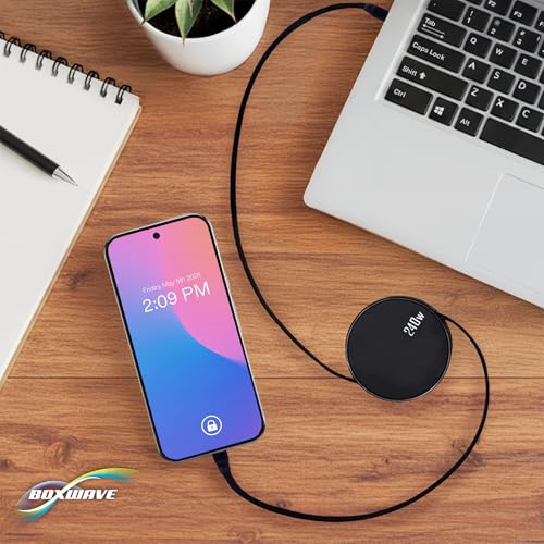 BoxWave Cable Compatible with Mileseey P200 Infrared Thermal Imaging Camera - PD miniSync (240W), Retractable PD 240W Portable USB Type-C Cable - Jet Black