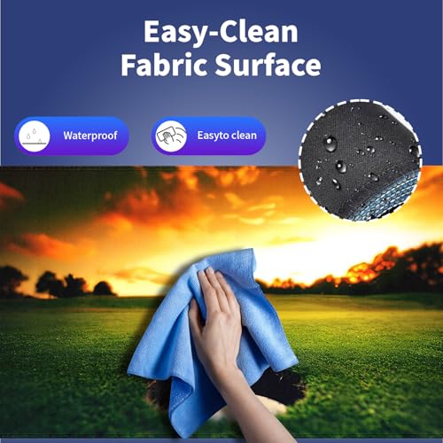 Golf Ball Near Hole Large Mouse Pad, Golf Field Sunset Scenery Desk Mat | 31.5" x 11.8", XXL Gaming/Office Durable Stitched Keyboard Mat, Smooth Surface Anti-Slip Base - color: Golf Ball Near Hole