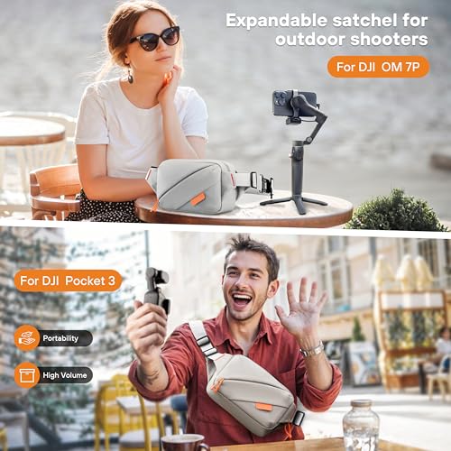 STARTRC PHOTO All-in-One Waterproof Storage Bag for Insta360 Luna Ultra Accessories/Osmo Pocket 4/3 Osmo Mobile 8/7P, Portable 900D Polyester Multilayer Travel Case for Xtra Muse/Action 6/5 Pro/Nano