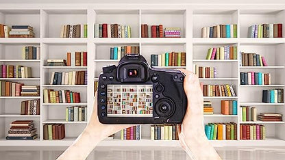 YYNXSY 8X6FT Office Bookshelf Backdrop for Video Conference with Window Background Screen for Children Photography Studio Holiday Party YY-1006 - size: 8X6FT