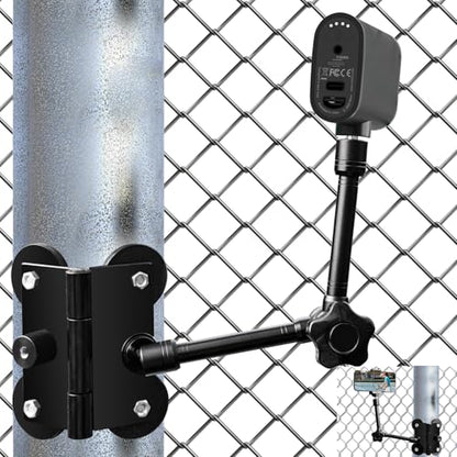 Magnetic Camera Fence Mount for Mevo Start/GoPro / Insta360 / DJI OSMO Pocket 3 / iPhone, Two 1/4"-20 Mount Points Camera Magnet Fence Holder for Recording Baseball/Softball/Tennis Games - style: One Magic Arm