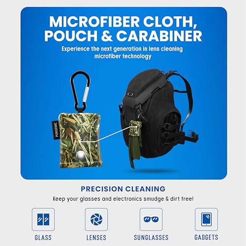 Microfiber Cloth & Glasses Wipes (1 Pack) Lens & Glasses Cleaning Cloth - Eyeglass Cleaner - Camera Lenses & Gadget Delicate Screens - Hunter Green - color: Hunter Green, size: 1 Pack