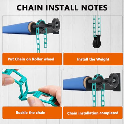 MagicLine Photography Backdrop Wall Mount 3 Roller Support System,Manual Photo Background Holder for Ceiling/Light Stand Mount & 2 Hooks,6 Expand Bars,3 Chains,Backdrop Stand for Home Studio